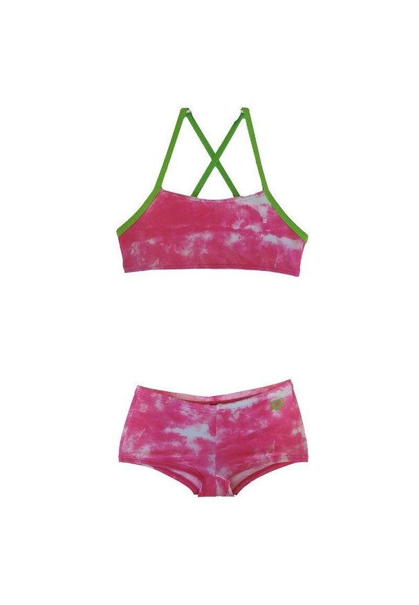 Strój kąpielowy dziewczęcy dwuczęściowy na basen Arena Paparazzi. Kolor: czerwony, różowy, wielokolorowy, zielony