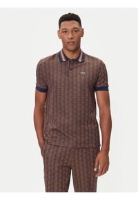 Lacoste Polo DH1417 Brązowy Regular Fit. Typ kołnierza: polo. Kolor: brązowy. Materiał: bawełna, syntetyk #1