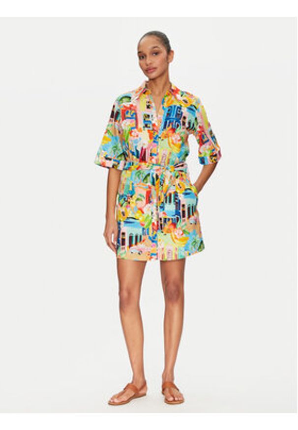 Seafolly Sukienka letnia Cuba 55442-DR Kolorowy Relaxed Fit. Materiał: wiskoza. Wzór: kolorowy. Sezon: lato