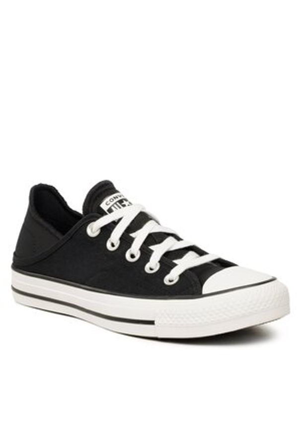 Trampki Converse - Ctas Crush Heel Ox A03075C Black/White/Black. Kolor: czarny. Materiał: materiał