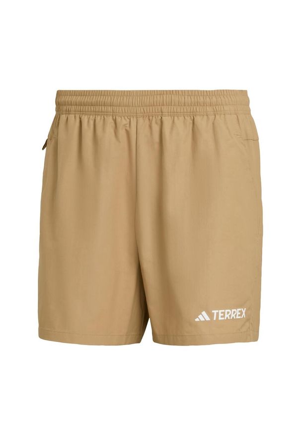 Adidas - Szorty Terrex Multi. Kolor: brązowy. Materiał: materiał
