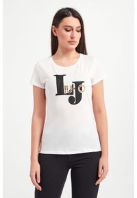 Liu Jo Sport - T-shirt LIU JO SPORT. Materiał: bawełna. Długość rękawa: krótki rękaw. Długość: krótkie. Wzór: nadruk. Styl: sportowy #5