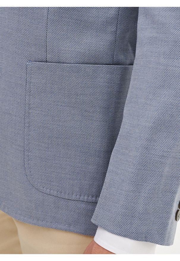 Pako Lorente - PAKO LORENTE – Niebieska marynarka męska. Kolor: niebieski. Materiał: poliester, elastan, wiskoza. Wzór: gładki. Sezon: wiosna