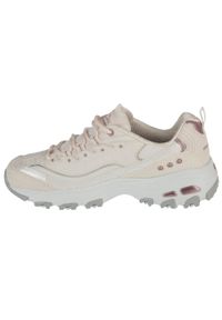 skechers - Buty sportowe Sneakersy damskie, D'Lites Ladies Night. Kolor: biały. Materiał: materiał, syntetyk. Sport: turystyka piesza
