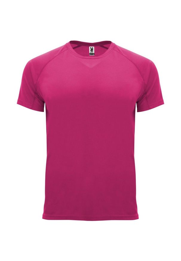 ROLY - Męska Koszulka Sportowa Z Krótkim Rękawem Bahrain. Kolor: różowy. Długość rękawa: krótki rękaw. Długość: krótkie. Sport: turystyka piesza