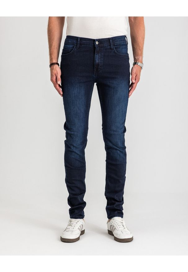 Męskie Spodnie Jeansowe Mustang Style Frisco Skinny Denim Blue 1017116 5000 801