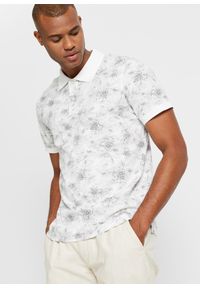 bonprix - Shirt polo z czystej bawełny organicznej. Typ kołnierza: polo. Kolor: biały. Materiał: bawełna #1