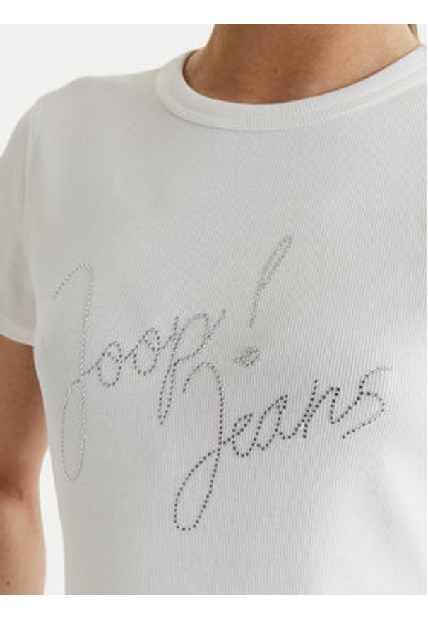 JOOP! Jeans T-Shirt Tineta 10019315 30102094 Biały Regular Fit. Kolor: biały. Materiał: bawełna