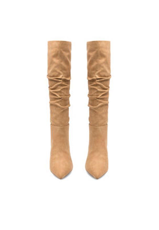 Nine West Kozaki HUSNIYA ZL22046-2CC Beżowy. Kolor: beżowy. Materiał: zamsz, skóra