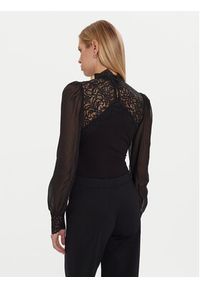 Morgan Bluzka 252-TRIBO Czarny Slim Fit. Kolor: czarny. Materiał: wiskoza