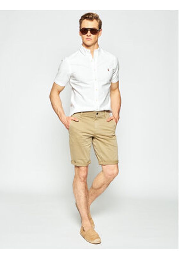 Polo Ralph Lauren Koszula Poplin 710787736 Biały Slim Fit. Typ kołnierza: polo. Kolor: biały. Materiał: bawełna