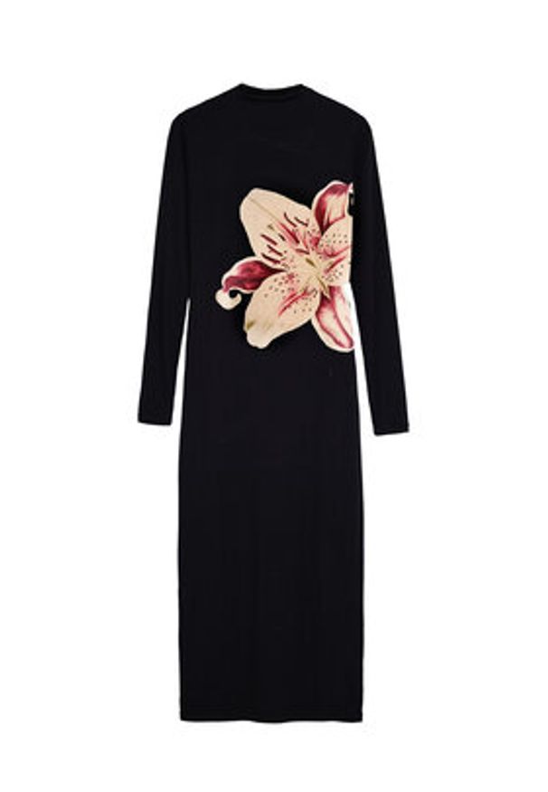 Desigual Sukienka codzienna 25SWVKX1 Czarny Slim Fit. Okazja: na co dzień. Kolor: czarny. Materiał: wiskoza. Typ sukienki: proste. Styl: casual