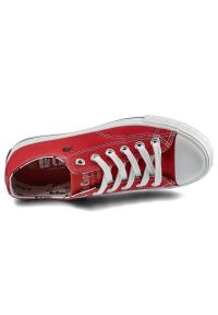 Czerwone Trampki Lee Cooper Damskie Stylowe Buty. Okazja: na co dzień. Zapięcie: sznurówki. Kolor: czerwony. Materiał: guma, materiał. Styl: elegancki #9