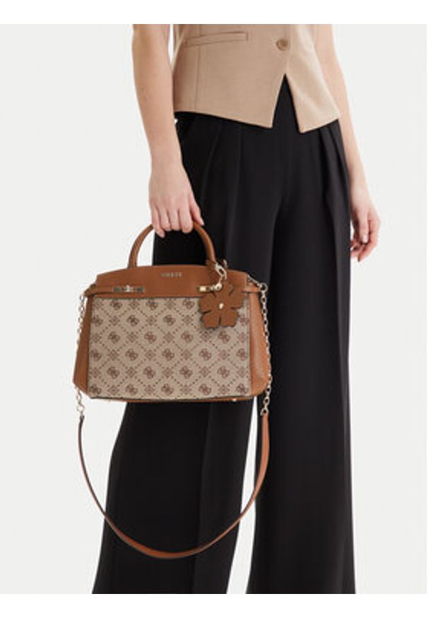 Guess Torebka Melinda HWJP99 02060 Brązowy. Kolor: brązowy. Materiał: skórzane