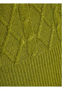Sisley Sweter 17L3M103W Zielony Boxy Fit. Kolor: zielony. Materiał: wełna