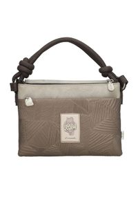 Listonoszka damska Anekke, z klapką z dekoracyjnym nadrukiem i krótką rączką z ozdobnymi węzłami wyposażona w dodatkowy pasek na ramię, wielokolorowa. Kolor: biały. Wzór: nadruk. Styl: casual, elegancki. Rodzaj torebki: na ramię #6