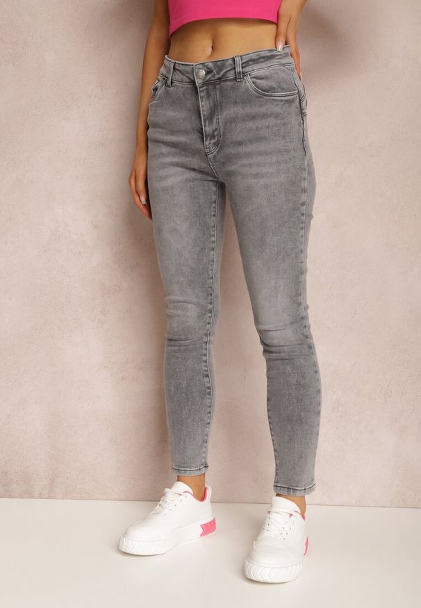 Renee - Ciemnoszare Jeansy Skinny Actele. Kolor: szary