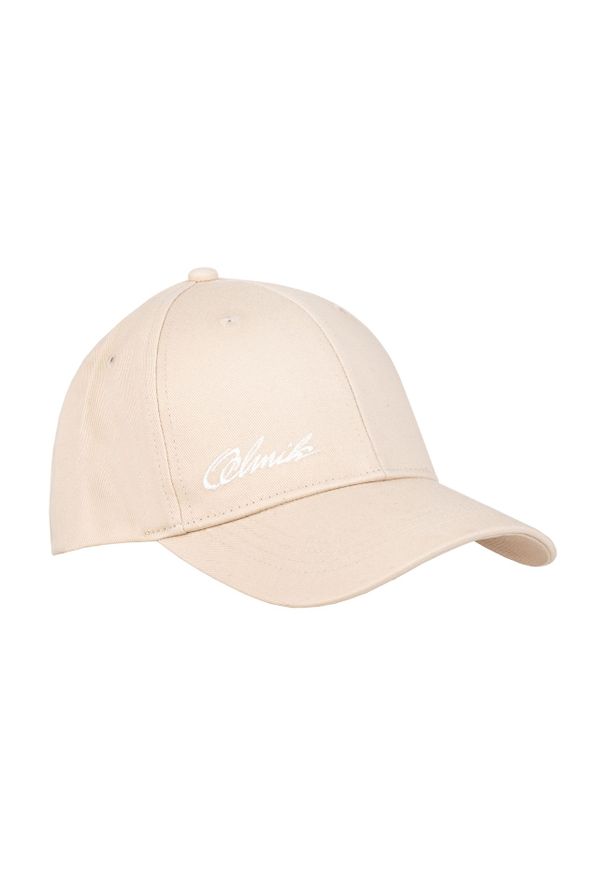 Ochnik - Beżowa czapka z daszkiem z logo. Kolor: beżowy. Materiał: bawełna