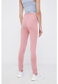 4f - 4F Spodnie damskie kolor różowy gładkie. Kolor: różowy. Materiał: dzianina. Wzór: gładki #3
