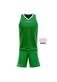 Givova Kit Power Interlock top dla dziewczynek 3XS. Kolor: zielony, biały, wielokolorowy. Sport: koszykówka