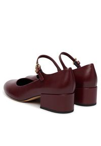 TOMMY HILFIGER - Tommy Hilfiger Czółenka Heeled Maryjane Buckle FW0FW09347 Bordowy. Kolor: czerwony. Materiał: skóra #2