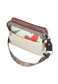 Biała Torebka Anekke Stylowa Listonoszka Damska. Kolor: biały. Wzór: haft. Dodatki: z haftem. Styl: elegancki #7