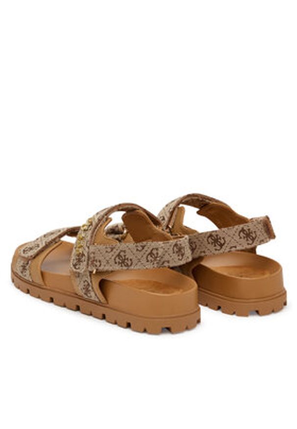 Guess Sandały FLPZY2 FAL03 Brązowy. Kolor: brązowy. Materiał: materiał
