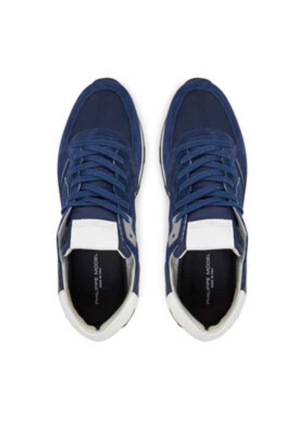 Philippe Model Sneakersy TKLU W005 Granatowy. Kolor: niebieski. Materiał: zamsz, skóra