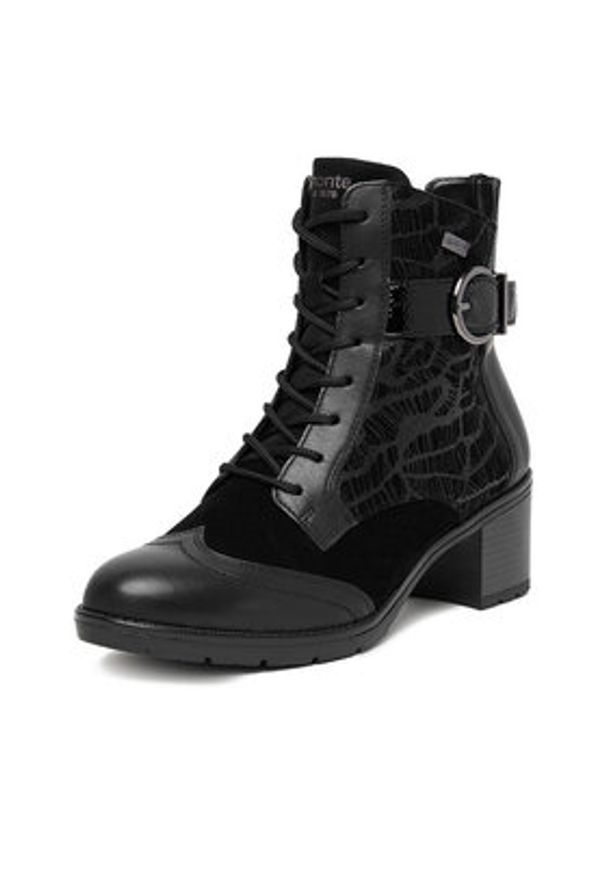 Remonte Botki CEO-D2A77-02 Czarny. Kolor: czarny. Materiał: skóra