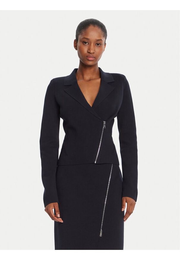 BOSS Kardigan Felendi 50542857 Granatowy Regular Fit. Kolor: niebieski. Materiał: wiskoza