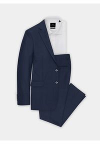 Pako Lorente - PAKO LORENTE – Granatowe spodnie garniturowe P22SF-6G-015-G-S. Kolor: niebieski. Materiał: poliester, elastan, wiskoza #6
