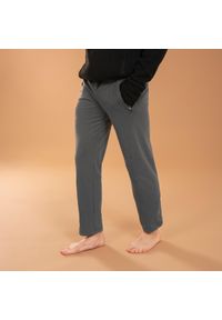 KIMJALY - Spodnie do jogi męskie. Kolor: szary. Materiał: materiał, poliester, elastan. Sport: joga i pilates #1