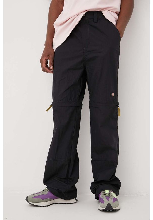 Dickies spodnie męskie kolor czarny proste. Kolor: czarny. Materiał: tkanina