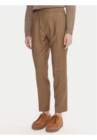 Weekend Max Mara Spodnie materiałowe Caldaia 2525136152 Brązowy Regular Fit. Kolor: brązowy. Materiał: wełna