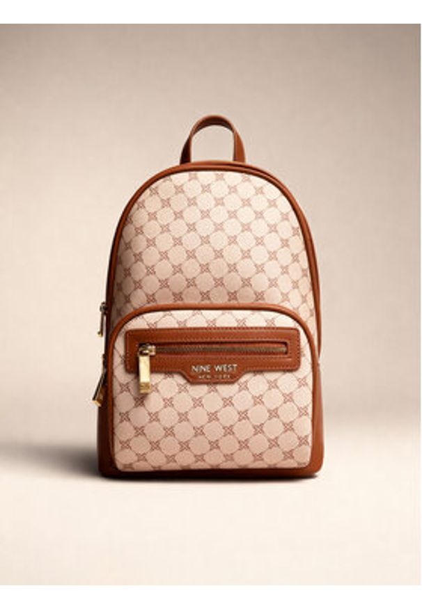 Nine West Plecak CEO-OLIVIA-I-B24334 Brązowy. Kolor: brązowy. Materiał: materiał