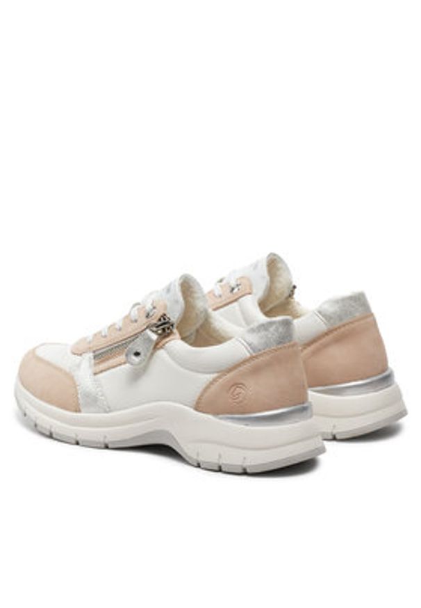 Remonte Sneakersy D0G09-81 Biały. Kolor: biały. Materiał: skóra