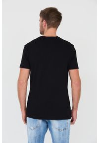 Calvin Klein - CALVIN KLEIN Czarny t-shirt. Kolor: czarny