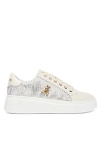 Patrizia Pepe Sneakersy PPJ904.02 Écru. Materiał: skóra