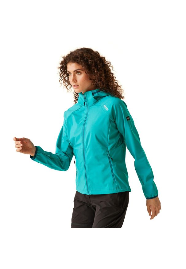 Regatta - Kurtka Softshellowa Damska Bourda. Kolor: niebieski. Sport: turystyka piesza