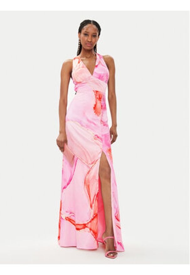 Fracomina Sukienka letnia FQ24SD3013W470N4 Różowy Slim Fit. Kolor: różowy. Materiał: syntetyk. Sezon: lato