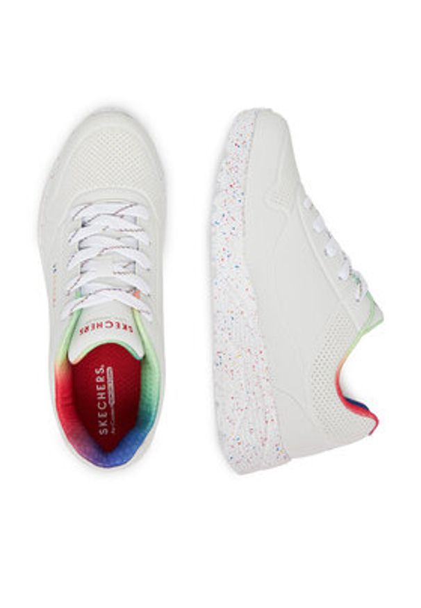 skechers - Skechers Sneakersy UNO LITE 310456L WMLT Biały. Kolor: biały. Materiał: materiał, syntetyk