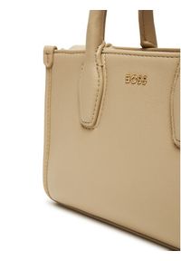 BOSS Torebka 50547766 Beżowy. Kolor: beżowy. Materiał: skórzane #5