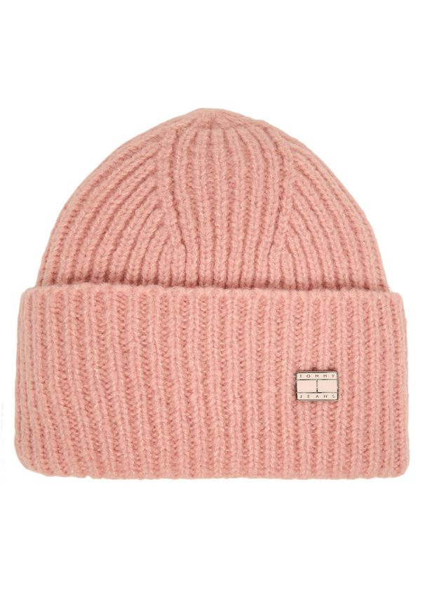 Czapka Tommy Jeans. Kolor: różowy