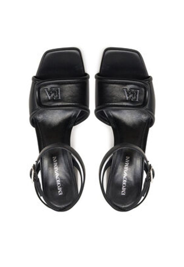 Emporio Armani Sandały X3P831 XF271 00002 Czarny. Kolor: czarny. Materiał: skóra