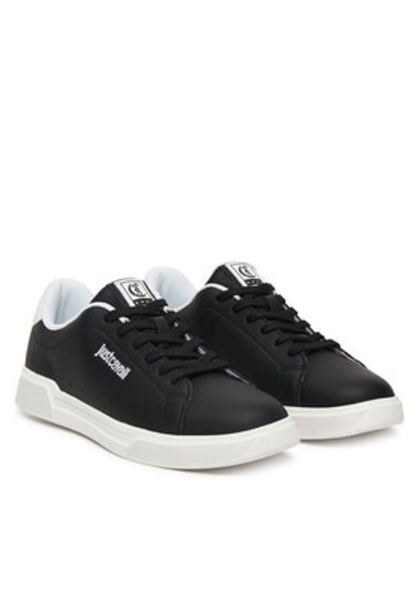 Just Cavalli Sneakersy 80QA3SB6 ZPC25 Czarny. Kolor: czarny. Materiał: skóra