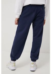 Levi's® - Levi's spodnie męskie kolor granatowy gładkie. Kolor: niebieski. Materiał: dzianina. Wzór: gładki