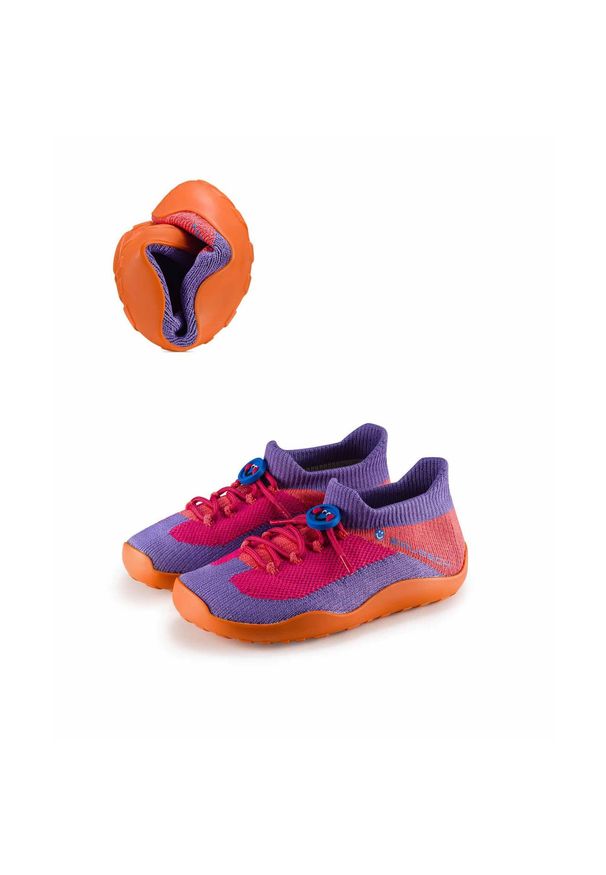 Buty minimalistyczne dziecięce classic Brubeck Barefoot Merino. Kolor: fioletowy, pomarańczowy, wielokolorowy. Sport: turystyka piesza