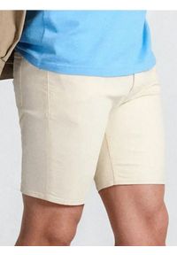 Sinsay - Szorty jeansowe slim - kremowy. Kolor: kremowy. Materiał: jeans