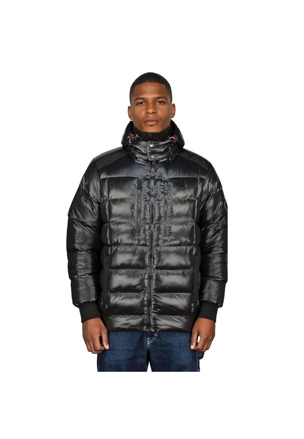 Kurtka męska Geographical Norway BAPTISTE BLACK DB MEN 056, czarna.. Kolor: czarny. Materiał: poliester, syntetyk. Sezon: zima