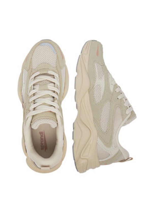 Sprandi Sneakersy A22R1116H-1 Beżowy. Kolor: beżowy. Materiał: materiał